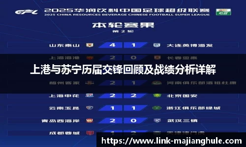 上港与苏宁历届交锋回顾及战绩分析详解